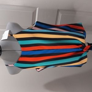 NWT Sivia Striped Spegetti Strap Top  Size Large